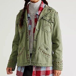 NWT Free People Rock And Stud Shirt Jacket